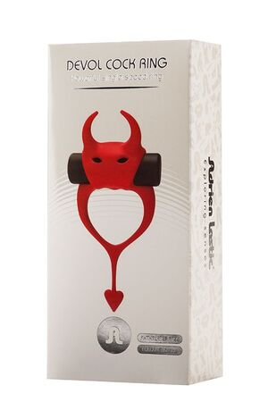 Красное эрекционное кольцо в форме дьяволенка DEVOL COCKRING 